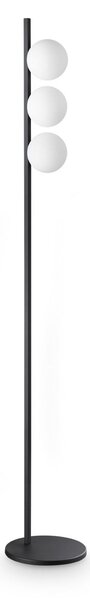 IDEAL LUX Lampadar Binomio, negru, 160 cm, metal, cu 3 becuri, Negru, Camera de zi / sufragerie, Metal, Modern