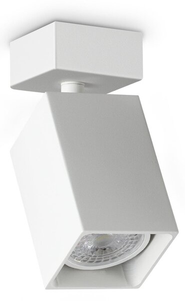 IDEAL LUX Spot de tavan Dynamite Square, alb, lungime 5,7 cm, Alb, Camera de zi / sufragerie, Metal, Modern