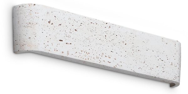 IDEAL LUX Aplică de perete Delta, culoare ciment, lățime 41 cm, 3.000 K, Maro / Rugină, Camera de zi / sufragerie, Beton, Modern, Perete unghiular