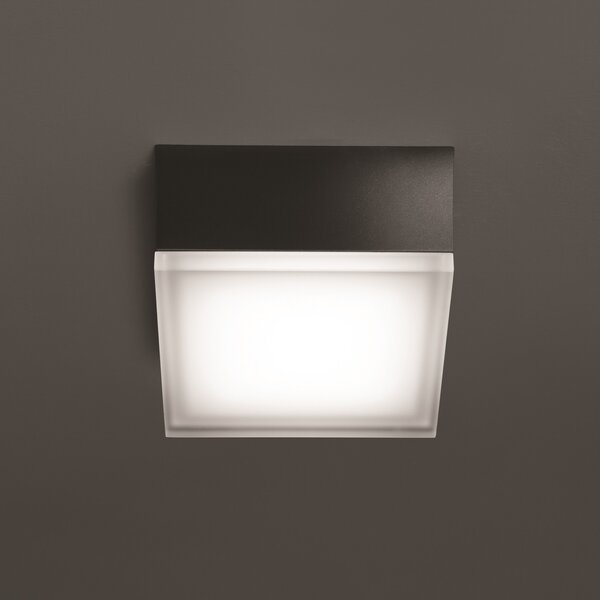 LCD LED lampă de perete pentru exterior 1425 grafit 12,5 x cm, Negru, Metal