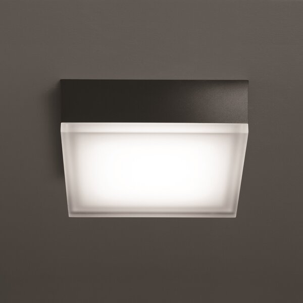 LCD LED lampă de perete pentru exterior 1426 grafit 20 x cm, Negru, Metal