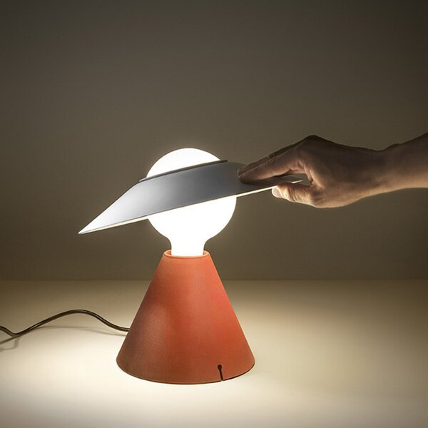 Stilnovo Lampa de masă Fante LED, 2.700 K, roșu, Roșu, Camera de zi / sufragerie, Plastic, Design