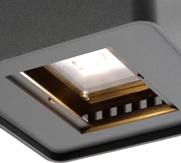 LCD Aplică LED de exterior 5030 up/down, grafit, Negru, Metal