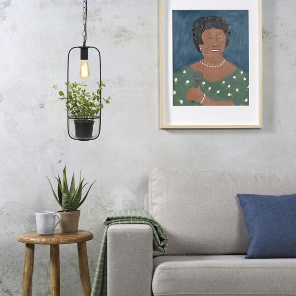 IT´S ABOUT ROMI IT'S Lampă suspendată Florence, negru, reglabil, Negru, Camera de zi / sufragerie, Metal, Modern