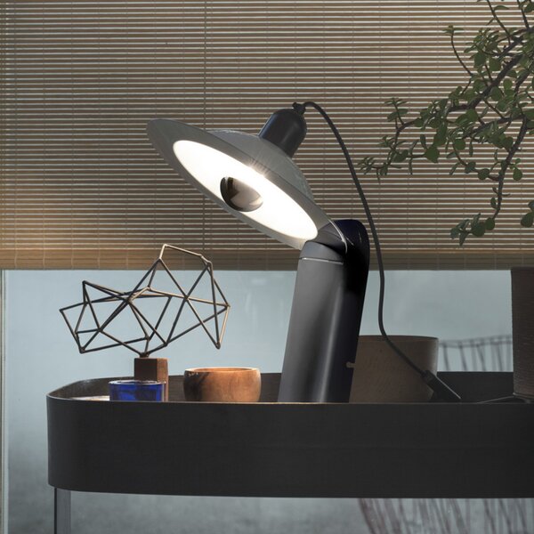 Stilnovo Lampa de perete/masă LED Lampiatta, negru, Negru, Camera de zi / sufragerie, Plastic, Design