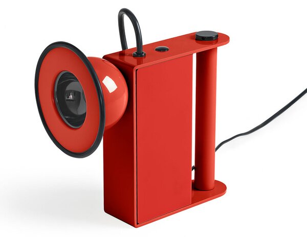 Stilnovo Lampa de masă LED Minibox, roșie, reglabil, Roșu, Camera de zi / sufragerie, Metal, Design