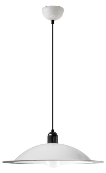 Stilnovo Lampă suspendată Lampiatta LED, Ø 50 cm, albă, Alb, Camera de zi / sufragerie, Metal, Design