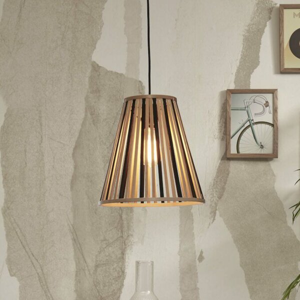Good & Mojo GOOD MOJO Merapi con pendul 30cm natural/negru, reglabil, Lemn, Camera de zi / sufragerie, Bamboo