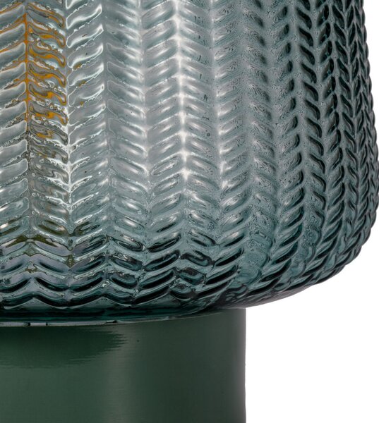Pauleen Pretty Glamour E27 LED turcoaz picior met, Albastru, Camera de zi / sufragerie, Sticlă