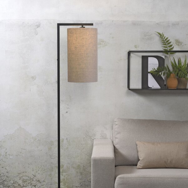 IT´S ABOUT ROMI IT'S lampadar Boston, Ø 25 cm, negru/gri, Negru, Camera de zi / sufragerie, Țesătură / Textil, Modern