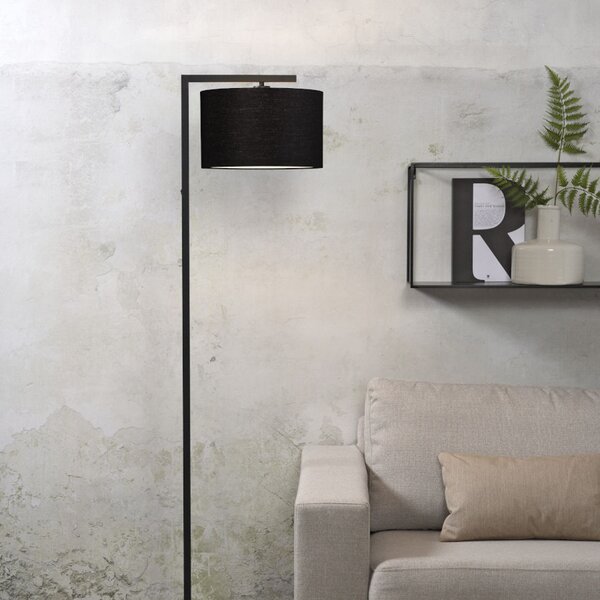 IT´S ABOUT ROMI IT'S lampadar Boston, Ø 32 cm, negru, Negru, Camera de zi / sufragerie, Țesătură / Textil, Modern