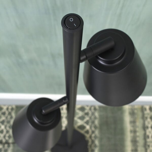 IT´S ABOUT ROMI IT'S Lampadar Bremen, negru, Negru, Camera de zi / sufragerie, Metal, Modern