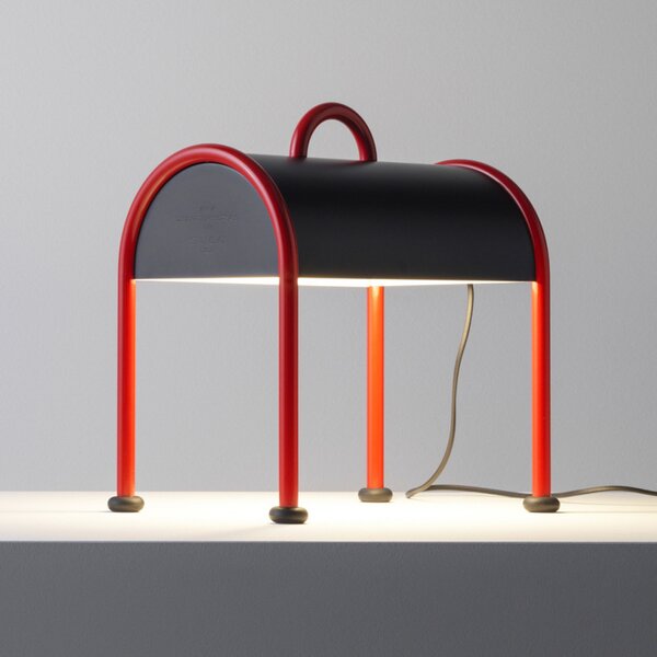 Stilnovo Valigia Lampă de masă și lampadar LED, Roșu, Camera de zi / sufragerie, Metal, Design