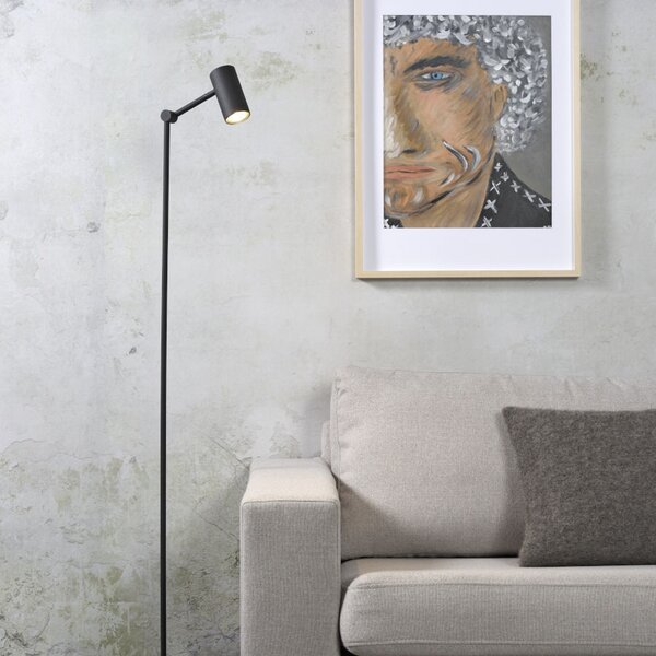 IT´S ABOUT ROMI IT'S Lampadar Montreux, negru, Negru, Camera de zi / sufragerie, Metal, Modern, Proiector suspendat