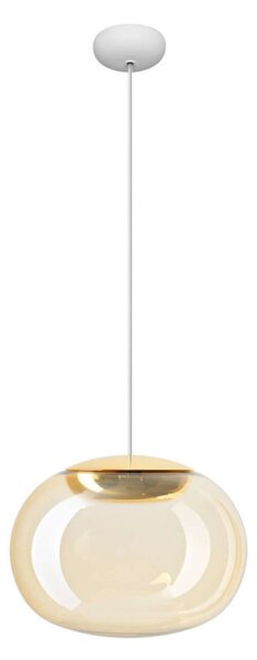 Stilnovo La Mariée Lampă suspendată LED auriu/alb, reglabil, Auriu / Alamă, Camera de zi / sufragerie, Sticlă, Design