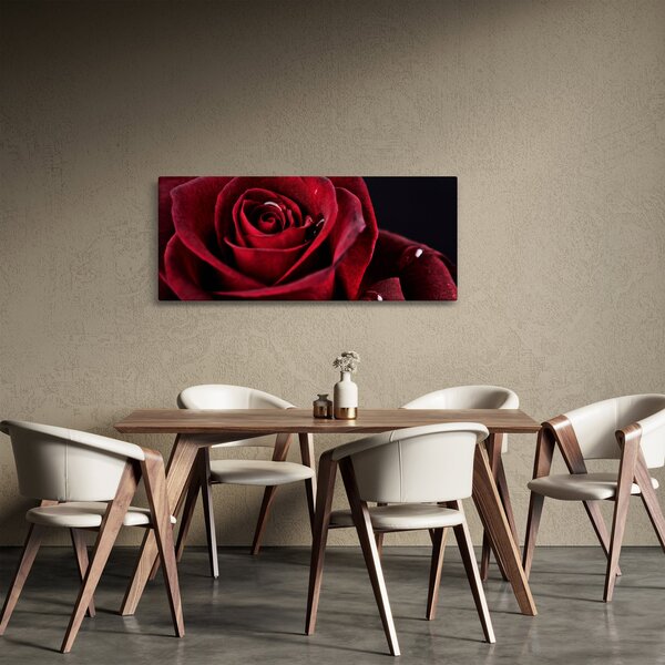 Tablou - Trandafir roșu (120x50 cm)