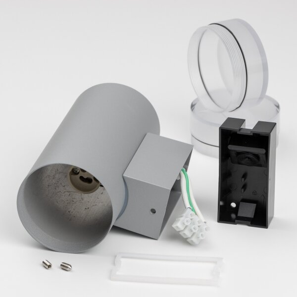 BRILAGI - Aplica de perete LED RGBW pentru exterior MATERA 2xGU10/4,8W/230V gri IP54