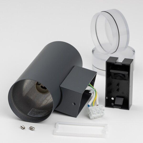 Brilagi - Aplica de perete LED RGBW pentru exterior MATERA, 2x GU10, 4,8W, 230V, antracit, IP54