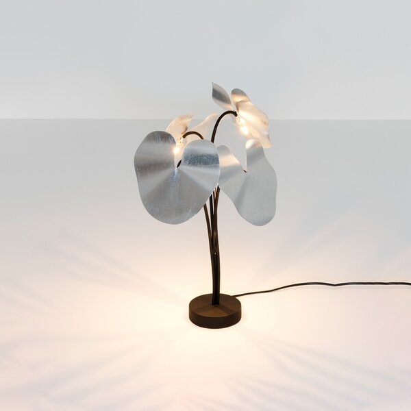 Holländer Controversia lampă de masă LED cu dimmer, argintiu, reglabil, Metalic, Camera de zi / sufragerie, Metal, Design
