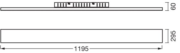 Osram - Panou LED PLANON, montaj aparent, 40 W, 230 V, 3000 K, 30 x 120 cm, alb