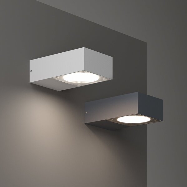 IDEAL LUX Lampa de exterior Sirio, antracit, lățime 10 cm, metal, Negru, Aluminiu, Modern