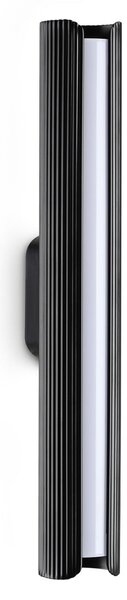IDEAL LUX Aplică de perete LED Dorica, negru, înălțime 30 cm, metal, Negru, Camera de zi / sufragerie, Aluminiu, Modern