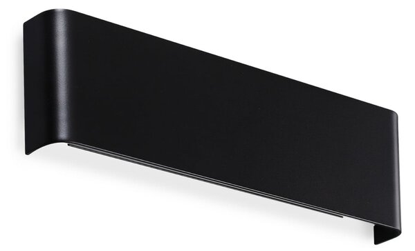 IDEAL LUX Aplică LED Delta, negru, lățime 30 cm, 4.000 K, Negru, Camera de zi / sufragerie, Aluminiu, Modern, Perete unghiular