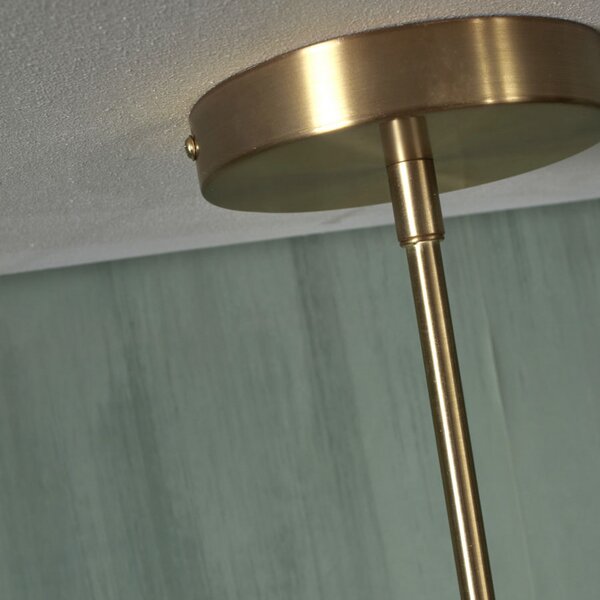 IT´S ABOUT ROMI IT'S Lampă suspendată Carrara 6 becuri rotunde, reglabil, Auriu / Alamă, Camera de zi / sufragerie, Metal, Design