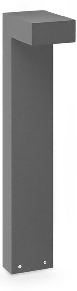 IDEAL LUX Bornă luminoasă LED Sirio, antracit, înălțime 60 cm, metal, Negru, Aluminiu, Modern