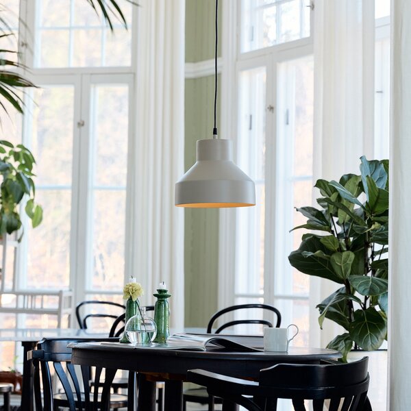 PR Home Solo lampă suspendată Ø 26 cm bej mat, reglabil, Bej, Camera de zi / sufragerie, Metal, Modern