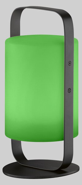 FH Lighting Casoli lampă masă LED acumulator solar, 25 cm, reglabil, Negru, Camera de zi / sufragerie, Metal, Modern