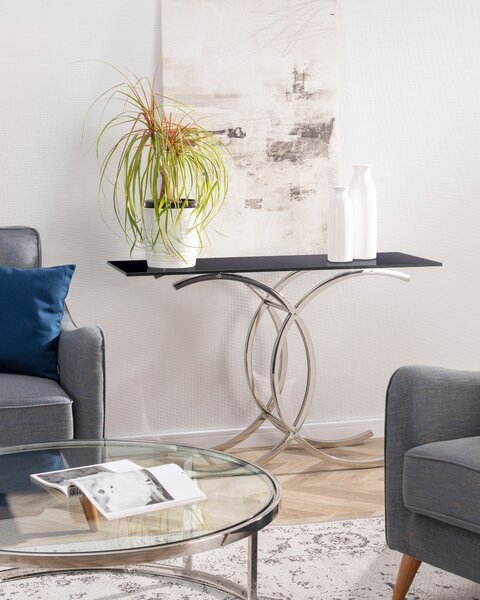 Consolă Chica Rose silver 120x40x78cm
