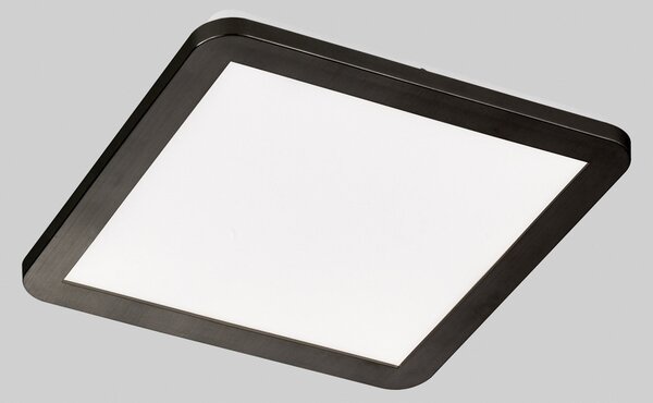 Schöner Wohnen Flat plafonieră LED baie 30cm, reglabil, Negru, Baie, Metal, Modern