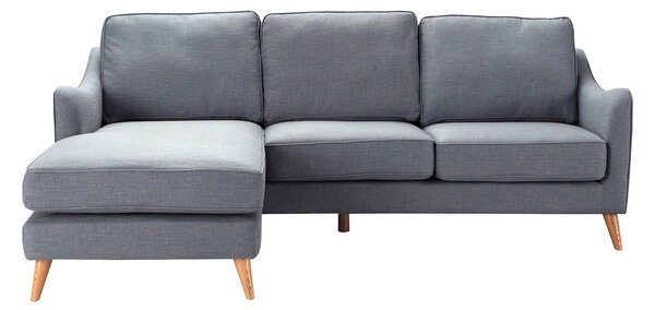 Canapea narożna Venuste denim blue/brown