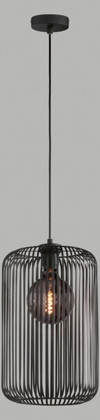 Schöner Wohnen Lampă suspendată Cage shade Ø 25cm, reglabil, Negru, Camera de zi / sufragerie, Metal