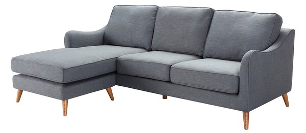 Canapea narożna Venuste denim blue/brown