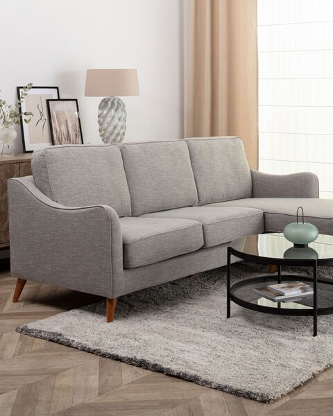 Canapea de colț Venuste linen grey