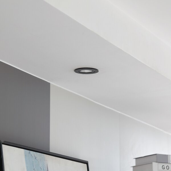 Arcchio LED downlight Jyra, negru, 4,000K, reglabil, Negru, Camera de zi / sufragerie, Aluminiu, Modern