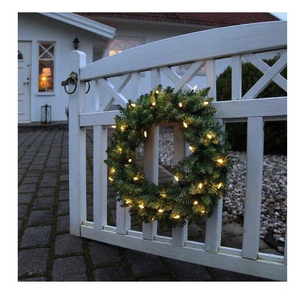 Coroniță LED de Crăciun de exterior CALGARY 30xLED/0,064W/3,4/3V IP44 Eglo 410939
