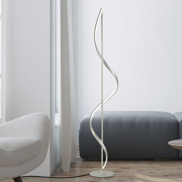 Q-Smart-Home Paul Neuhaus Q-Swing lampadar LED, oțel, reglabil, Metalic, Camera de zi / sufragerie, Metal, Modern
