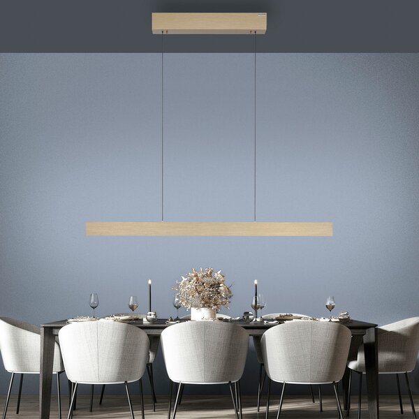 PURE Lampă suspendată LED E-Motion, auriu imperial, CCT, reglabil, Auriu / Alamă, Camera de zi / sufragerie, Metal, Modern