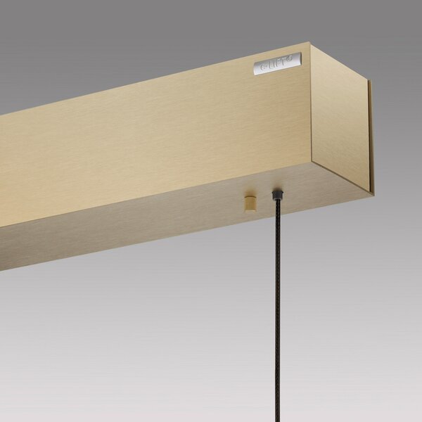 PURE Lampă suspendată LED E-Motion, auriu imperial, CCT, reglabil, Auriu / Alamă, Camera de zi / sufragerie, Metal, Modern