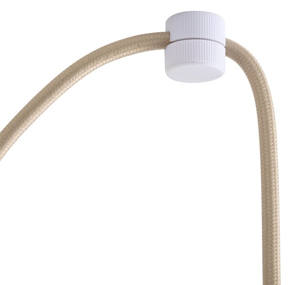 Lampă suspendată de design bej cu sticlă opală cu 3 lumini - Tulip