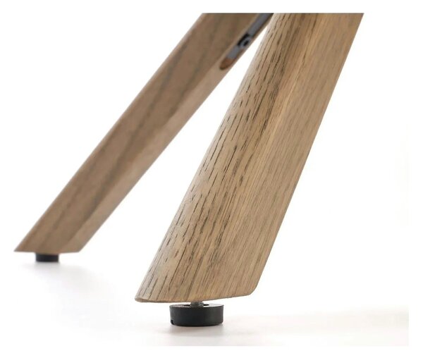 Scaun K585, bej inchis/nuc, stofa clasica/lemn, 63x64x93 cm