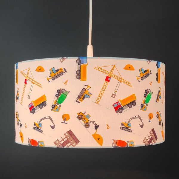 Niermann Standby Lampă suspendată Șantier cu abajur textil, reglabil, Multicolor, Camera copiilor, Țesătură / Textil