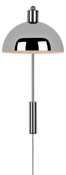 Nordlux Ellen 20 aplică cu cablu + ștecher, crom, Metalic, Camera de zi / sufragerie, Metal, Scandinavă