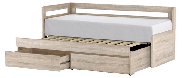 KONDELA Pat extensibil, 90/179x200, stejar sonoma, REA HOPPIP