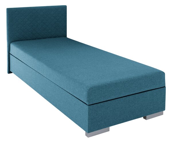 KONDELA Pat Boxspring, pat de o persoană, azur, 90x200, universal, ADARA