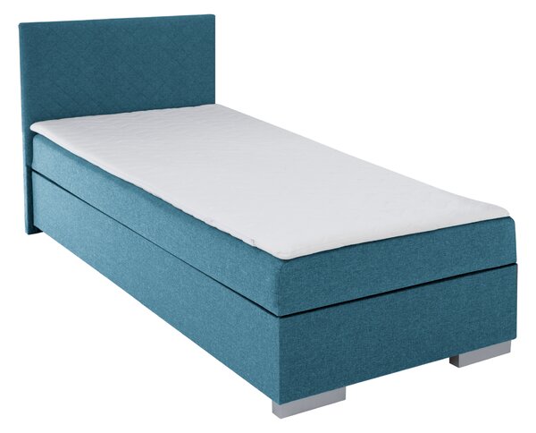 KONDELA Pat Boxspring, pat de o persoană, azur, 90x200, universal, ADARA