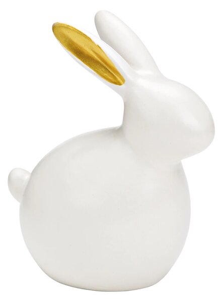 Iepuras din ceramica GILDED BUNNY 14 cm alb